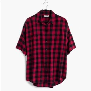 Madewell Flannel Courier Shirt in Buffalo Check